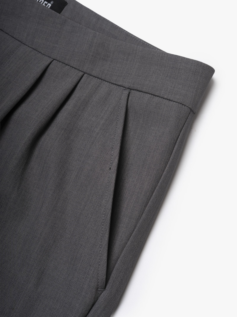 Quần Short Sidetab Trơn Form Straight QS083 Màu Xám