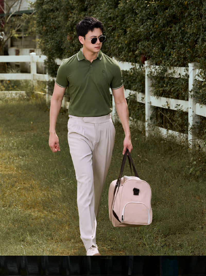 Quần Tây Sidetab 2 Bên Form Regular QT070 Màu Be