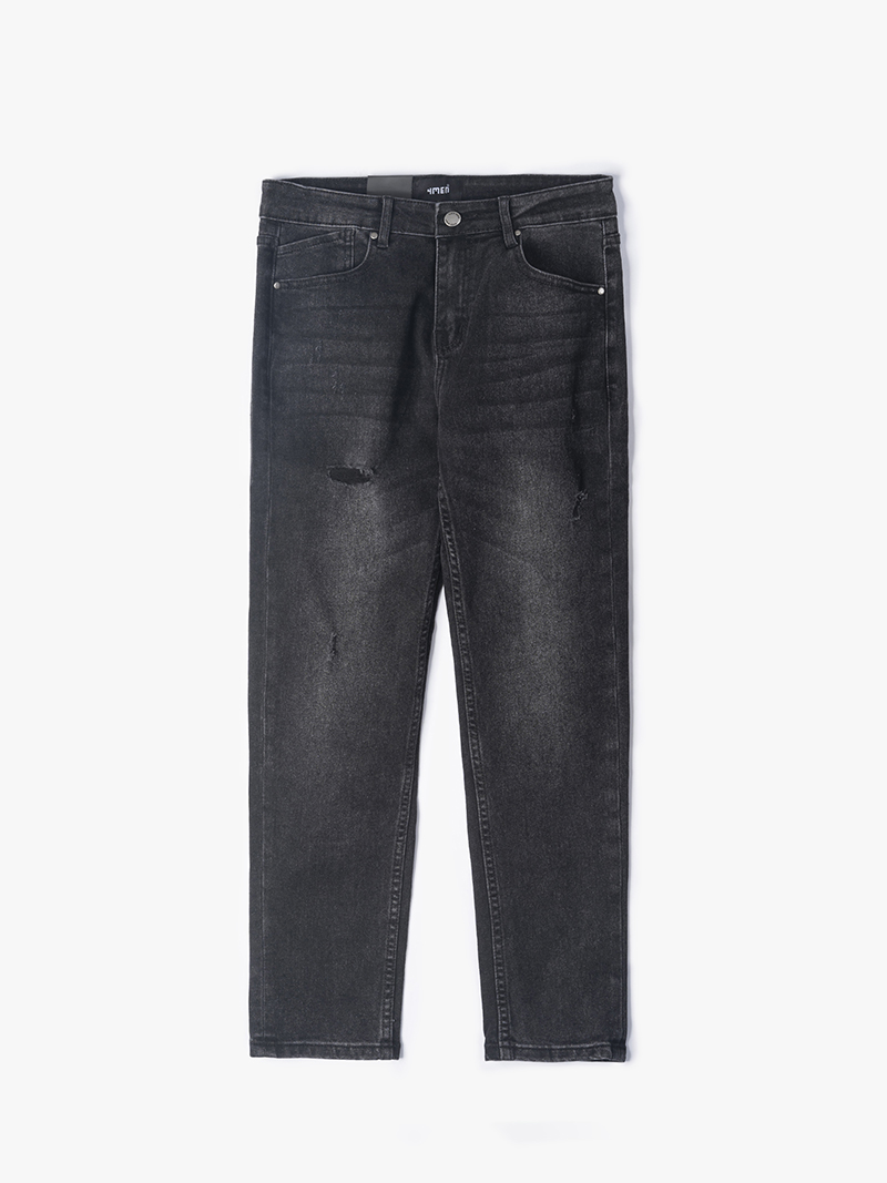 quan jeans slimfit black smoke qj066 mau den