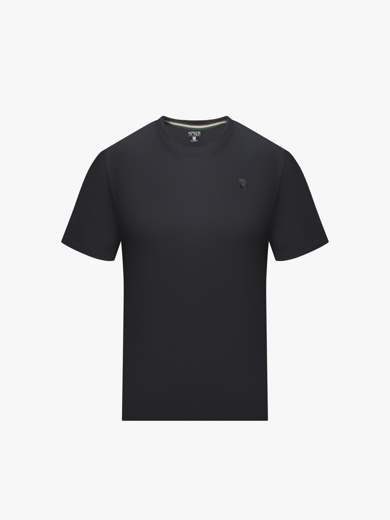 Áo Thun Cổ Tròn Trơn Form Slimfit AT132 Màu Đen