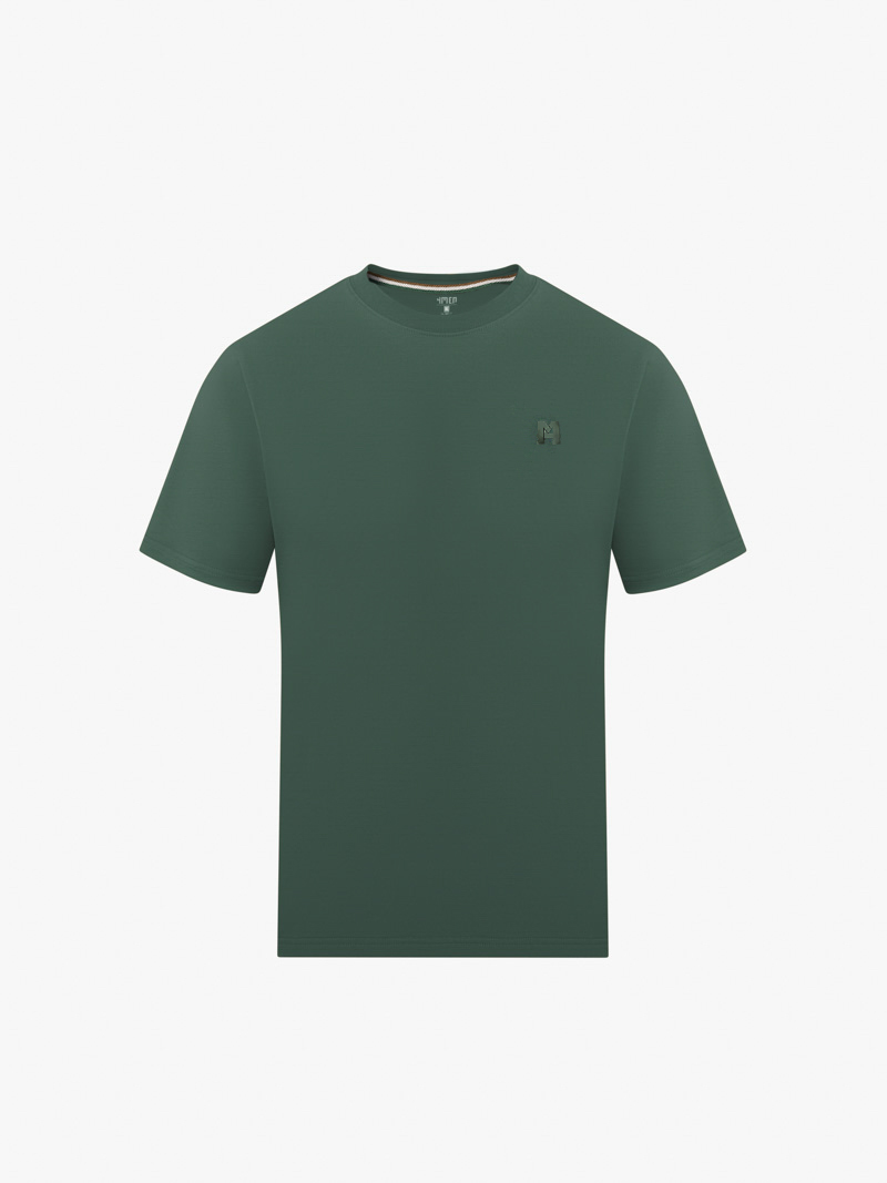 Áo Thun Cổ Tròn Trơn Form Slimfit AT132 Màu Xanh Lá