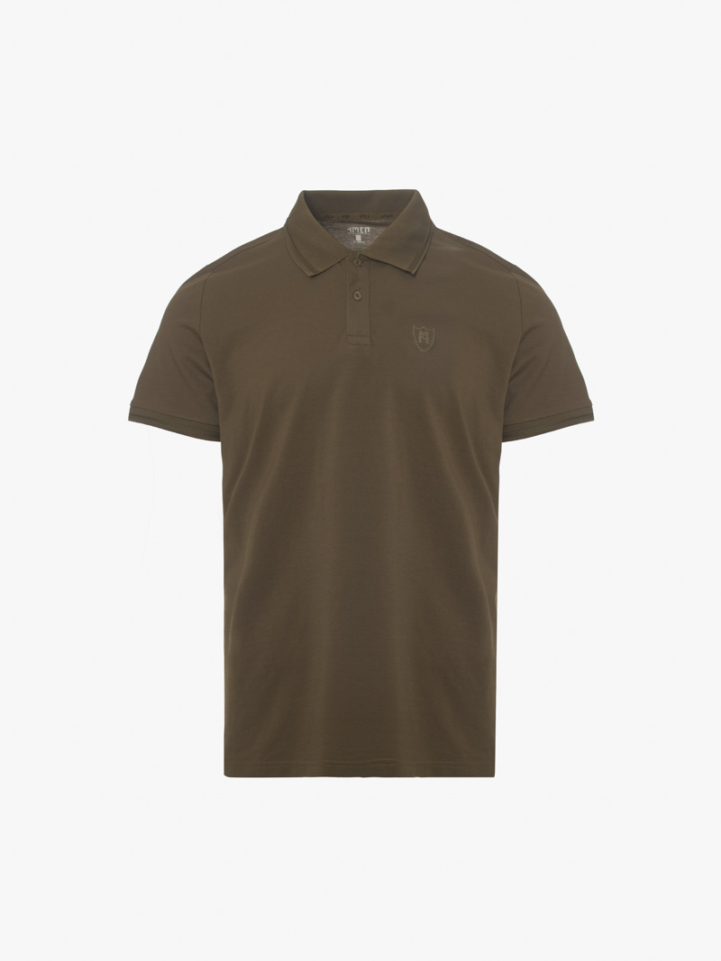 Áo Polo Modal In Logo M Form Slimfit PO157 Màu Nâu