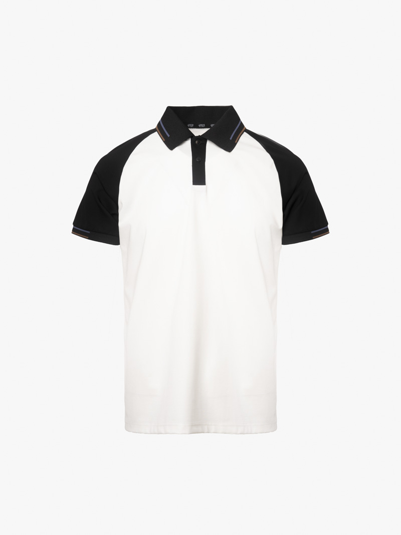 Áo Polo Rayon Bo Sọc Form Slimfit PO161 Màu Trắng