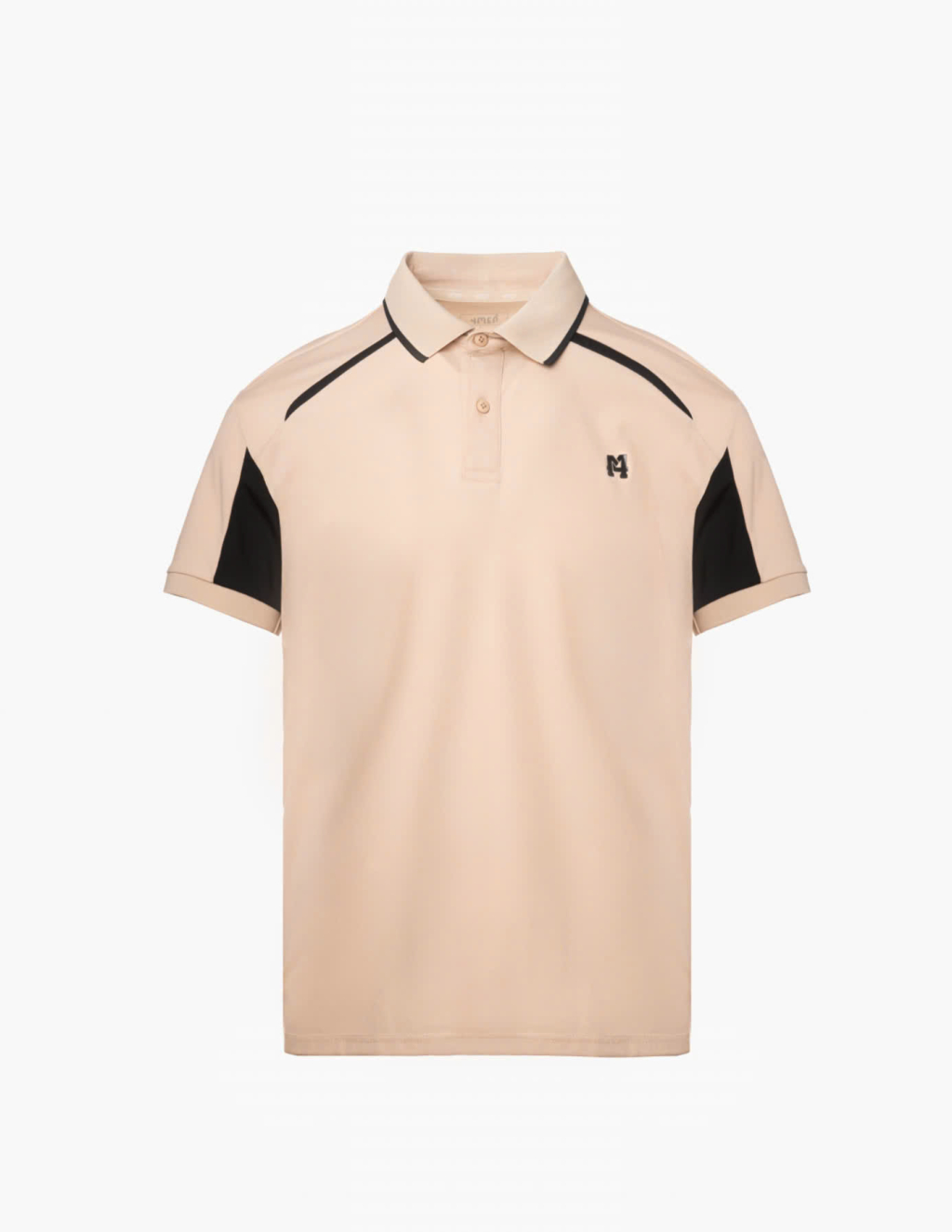 Áo Polo Rayon Rã Phối In Logo M Form Regular PO163 Màu Be Nhạt