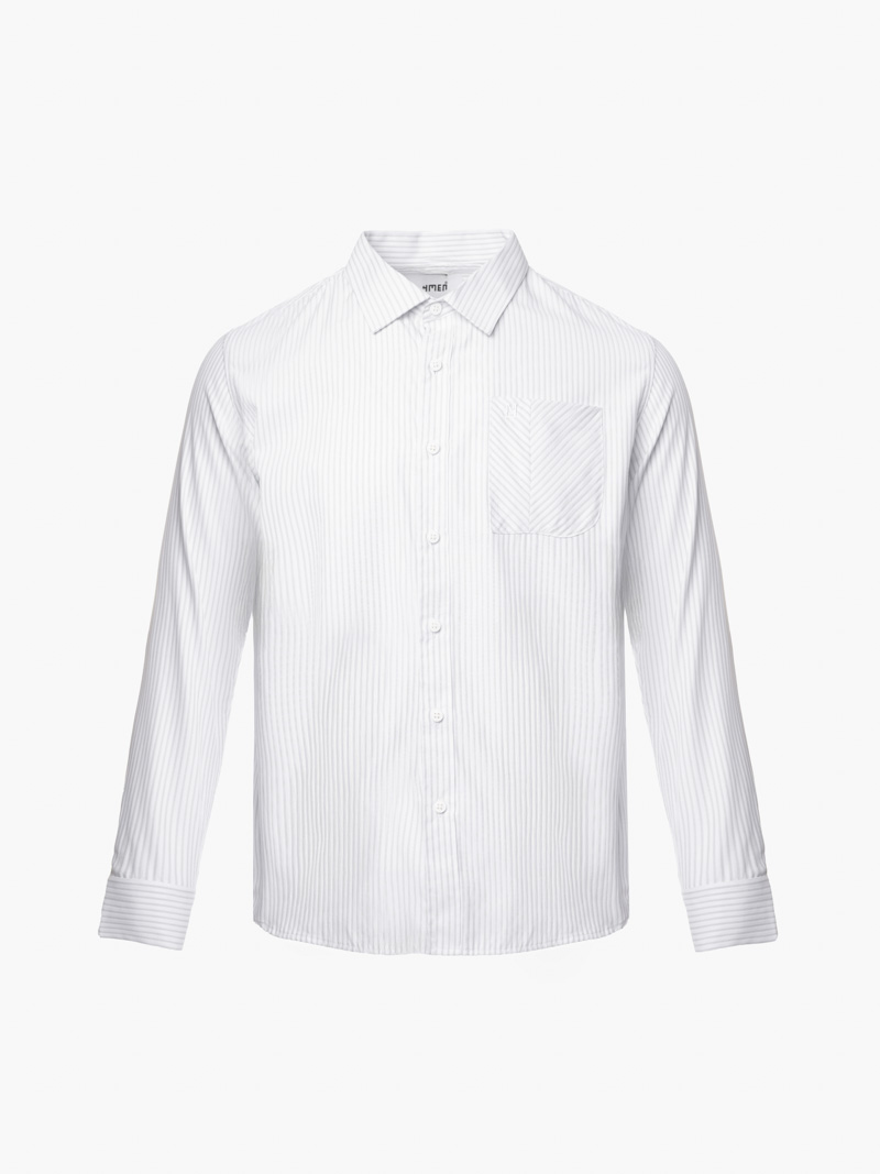 ao so mi soc han che nhan wrinkle x theu chu m form tailored sm177