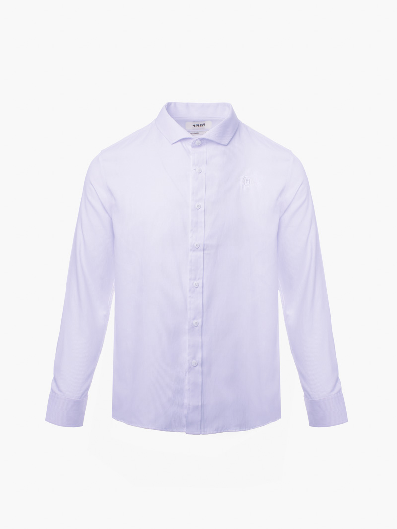 ao so mi soc theu huy hieu m form tailored sm180