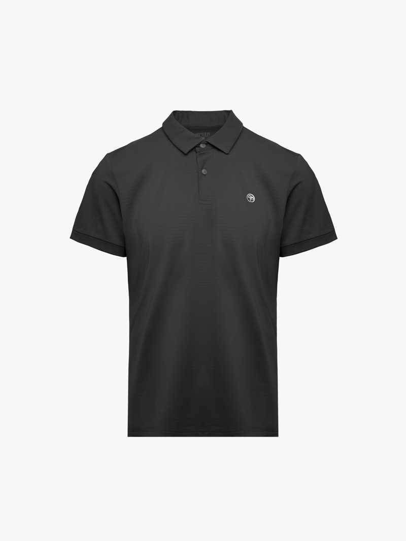 Áo Polo Thể Thao In Logo 4M Tròn Form Regular PO171 Màu Đen