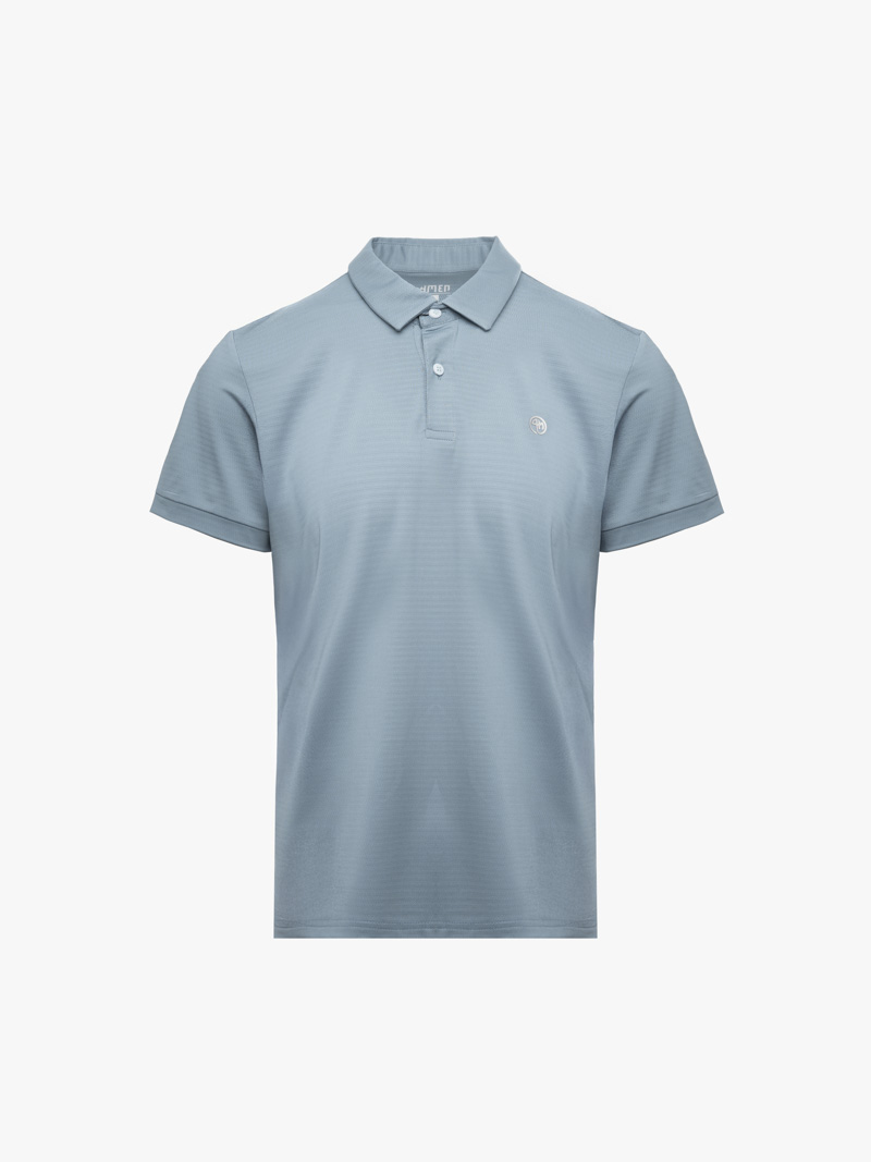 Áo Polo Thể Thao In Logo 4M Tròn Form Regular PO171 Màu Xám Xanh