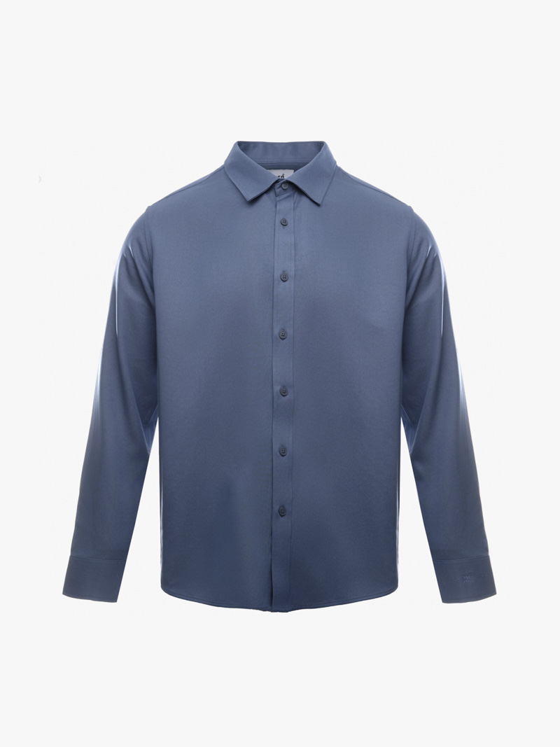 ao so mi denim theu just breath form regular sm196