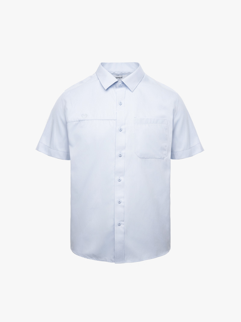 ao so mi tay ngan theu logo m form regular sm197