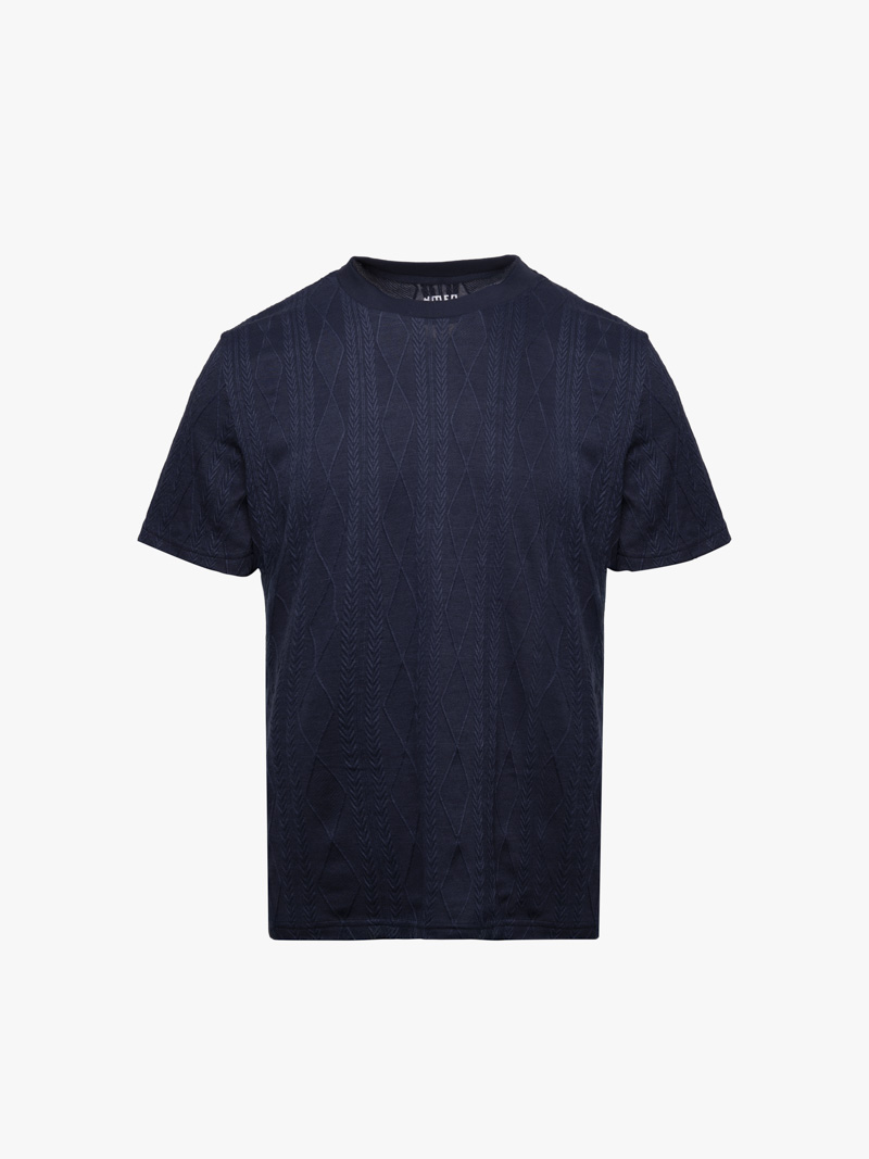 ao thun det kim hoa tiet form slimfit at182